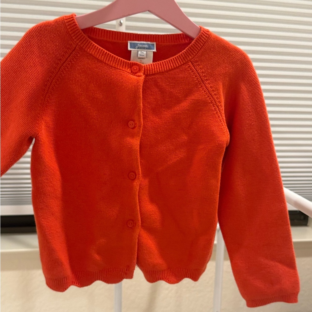 Jacadi Vibrant Orange Kids Cardigan